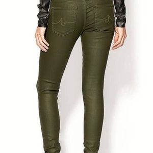 Green Coated AG Jeans